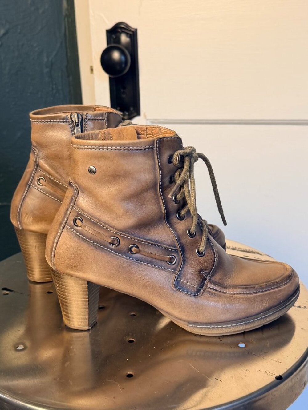 PIKOLINOS Brown Leather Lace-Up Heeled Ankle Boot | Size 8 | EU 38 - Picture 4 of 5